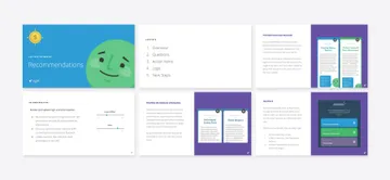 A sampling of the User Research Recommendations report, a deliverable produced by Viget's UX Researchers.