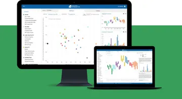 Screenshots of the Smart Beta tool on desktop and tablet