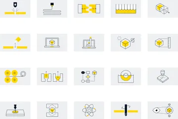 Grid of types of services MW Industries offers depicted via small illustrations