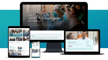 The Giving site on desktop, tablet, and mobile