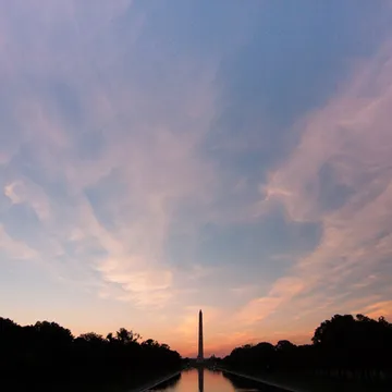 Washington Monument At Dusk